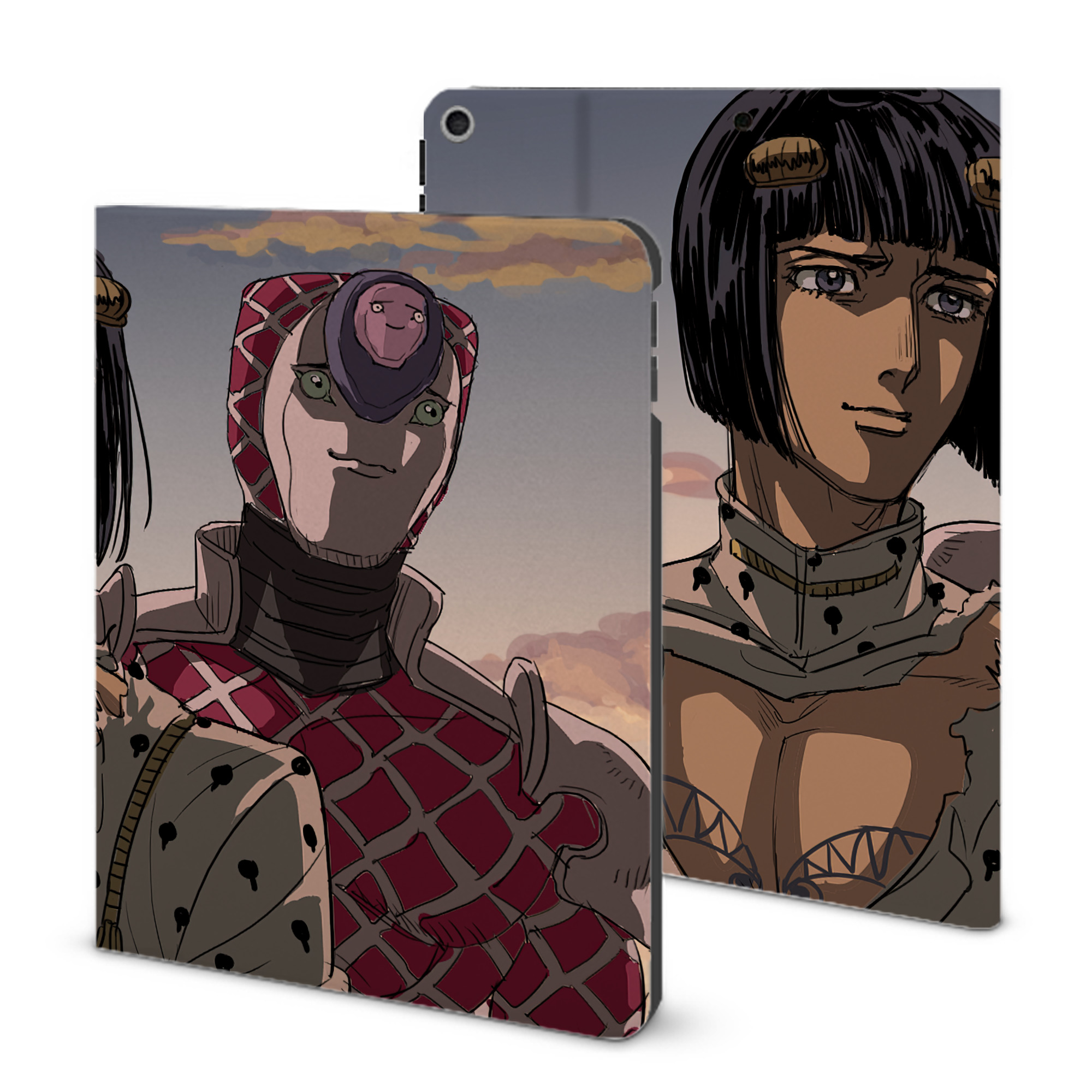 （画像用） ジョジョの奇妙な冒険 JoJo's Bizarre Adventure IPad ケース ブック型 PUレザー TPU 耐衝撃 軽量 薄型 ペン収納なし 全面保護 IPad 各モデル対応